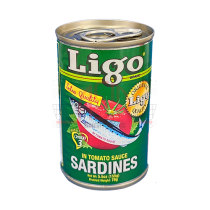 LIGO Sardines Regular GREEN 155G x 100